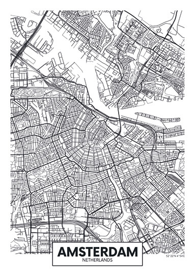 City Map - stadskaart van Amsterdam