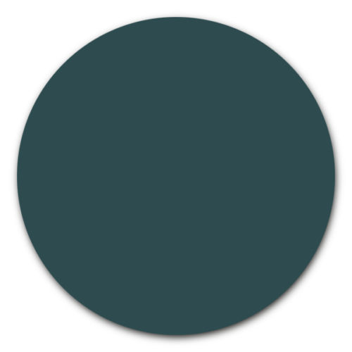 Muurcirkel petrol - ronde wanddecoratie in uni kleuren