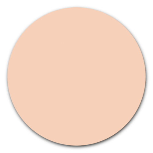 Muurcirkel zacht roze - ronde wanddecoratie in uni kleuren