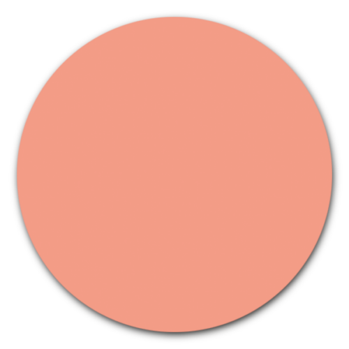 Muurcirkel zalm - ronde wanddecoratie in uni kleuren