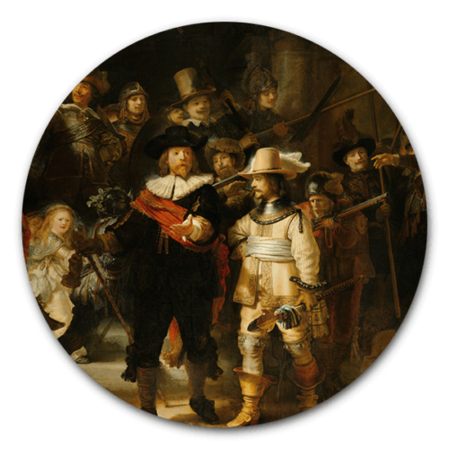 Muurcirkel De Nachtwacht van Rembrandt van Rijn