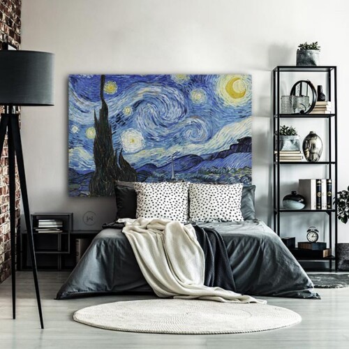 De Sterrennacht van Vincent van Gogh in de slaapkamer